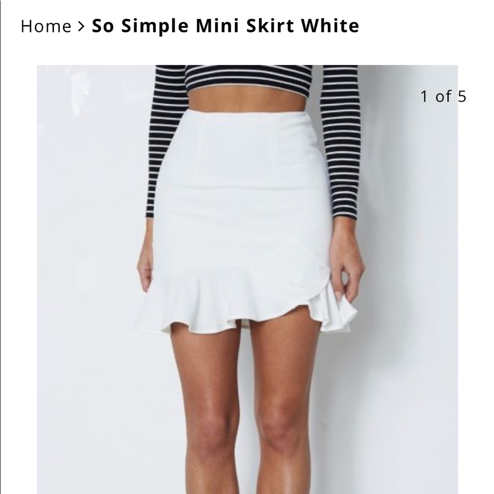 White Fox Boutique So Simple white mini skirt